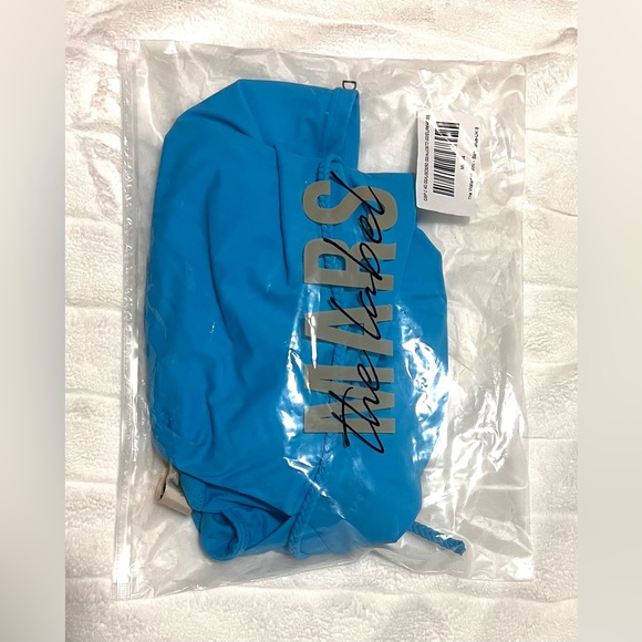 Mars The Label Sexy Waterfall Mini Baby Blue Dress - Picture 4 of 5